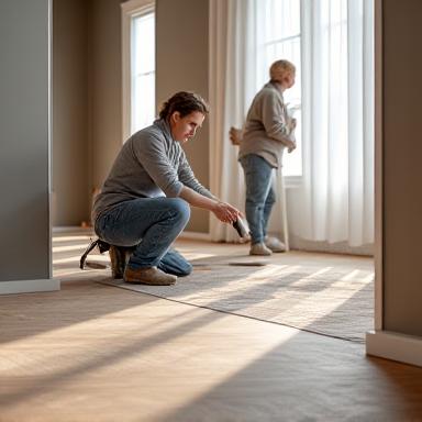 Slikanje zidova i postavljanje parketa